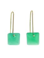 Necessary Stone Green Onyx Short Wire Earrings