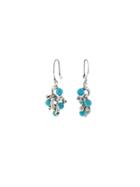 Ten Thousand Things Small Turquoise Cluster Earrings - Silver