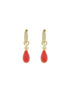 Jude Frances Coral Briolette Earring Charms - Yellow Gold