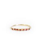 N+a New York Thin Seven Stone Ruby Band