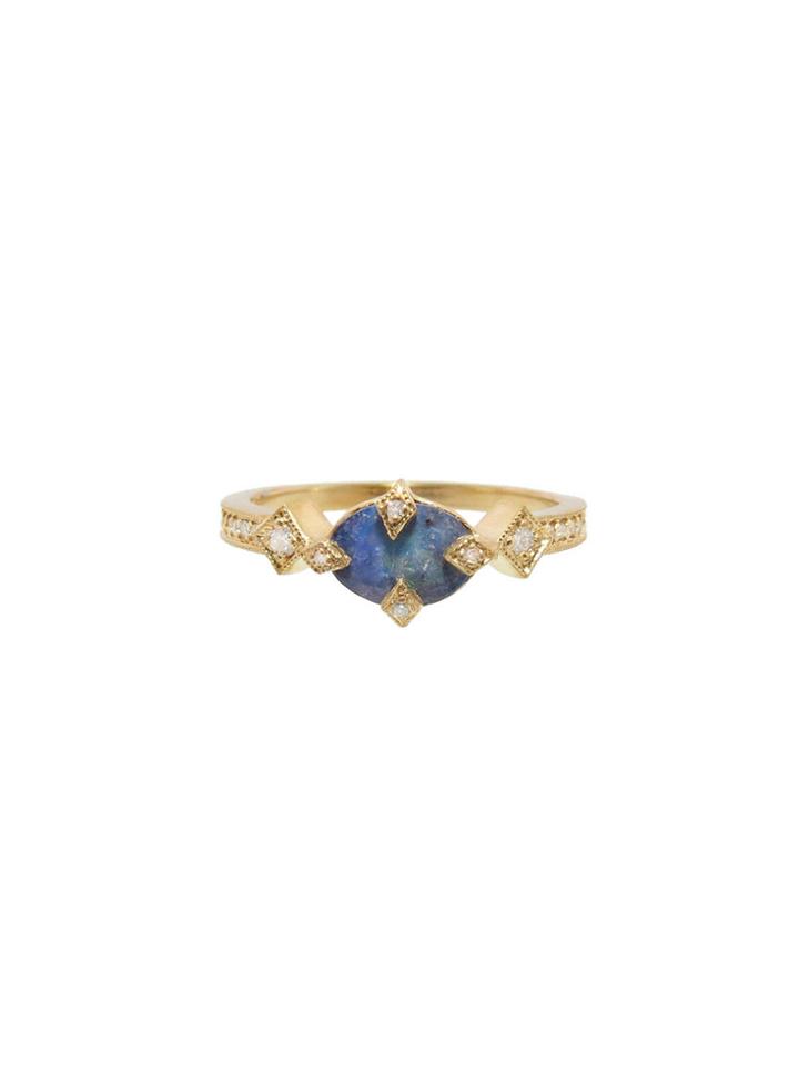 Cathy Waterman Boulder Opal Antique Prong Ring - 22 Karat