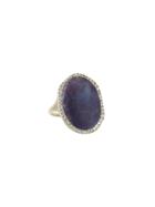 Monique Péan Spectrolite And White Diamond Oval Ring