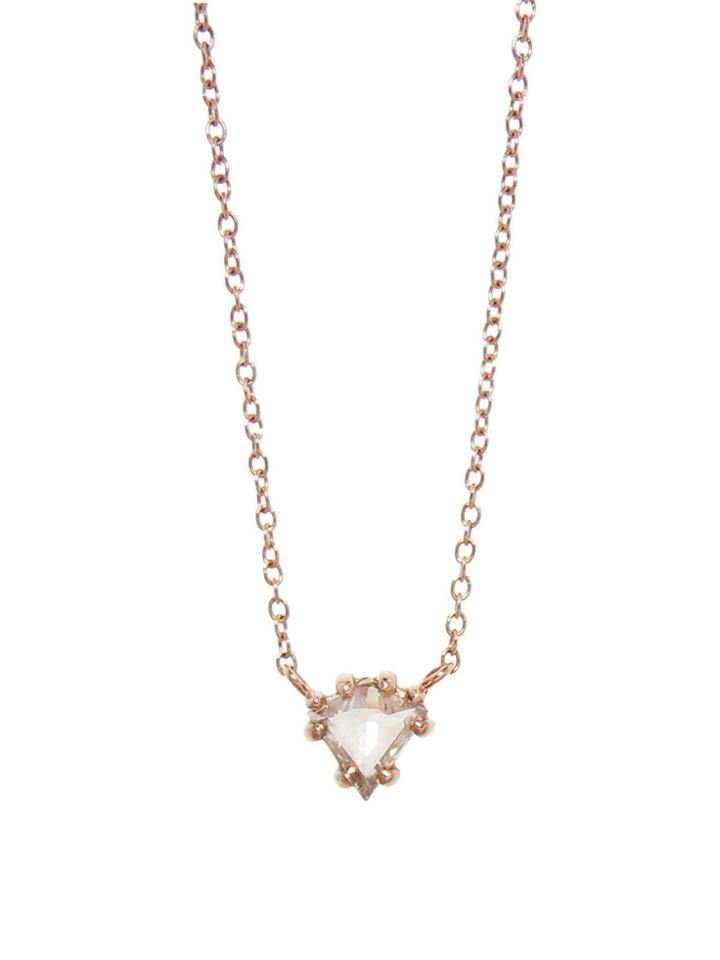 Jamie Joseph Champagne Diamond Kite Necklace - Rose Gold