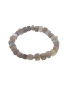 Sydney Evan Diamond Rondelle On Grey Moonstone Cubes - White Gold