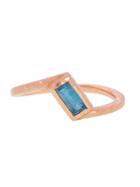 Nak Armstrong Aquamarine Asymmetric Ring - Rose Gold