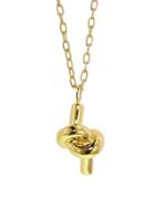 Jennifer Fisher Large Knot Charm Necklace - Yellow Gold