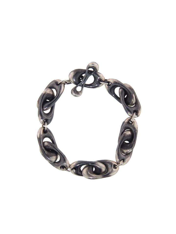 Ten Thousand Things Oxidized Sterling Silver Puff Link Bracelet