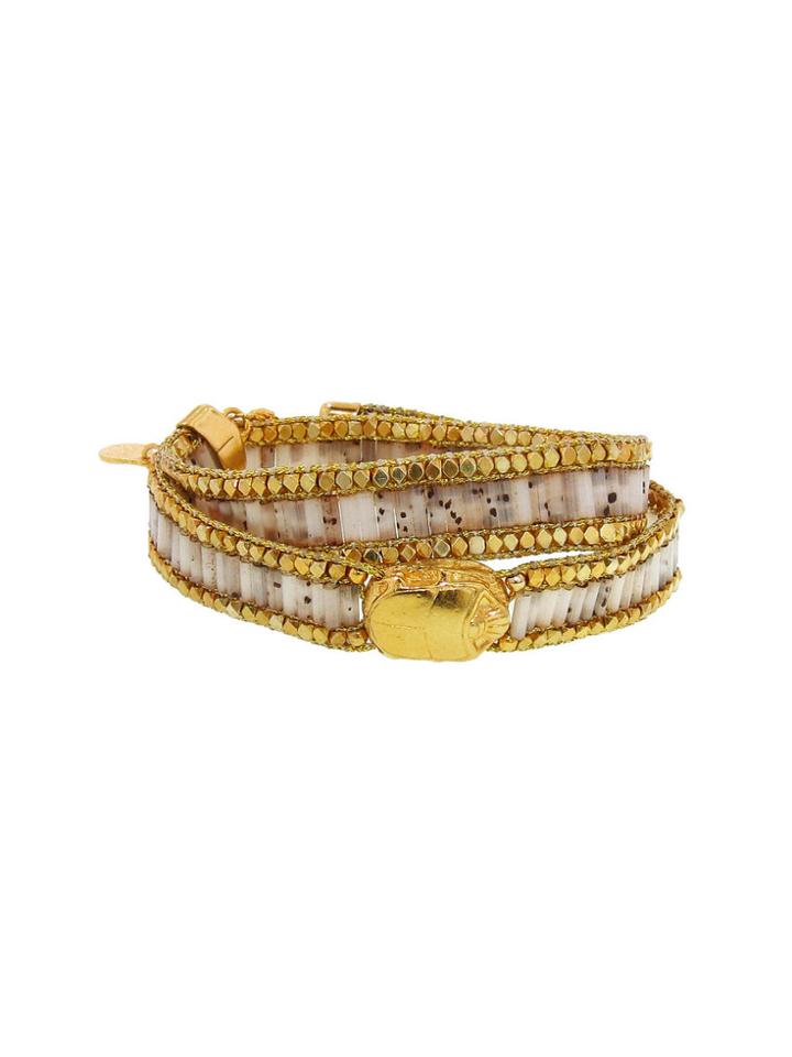 Gas Bijoux Ulla Kheops Double Wrap Gold Bracelet