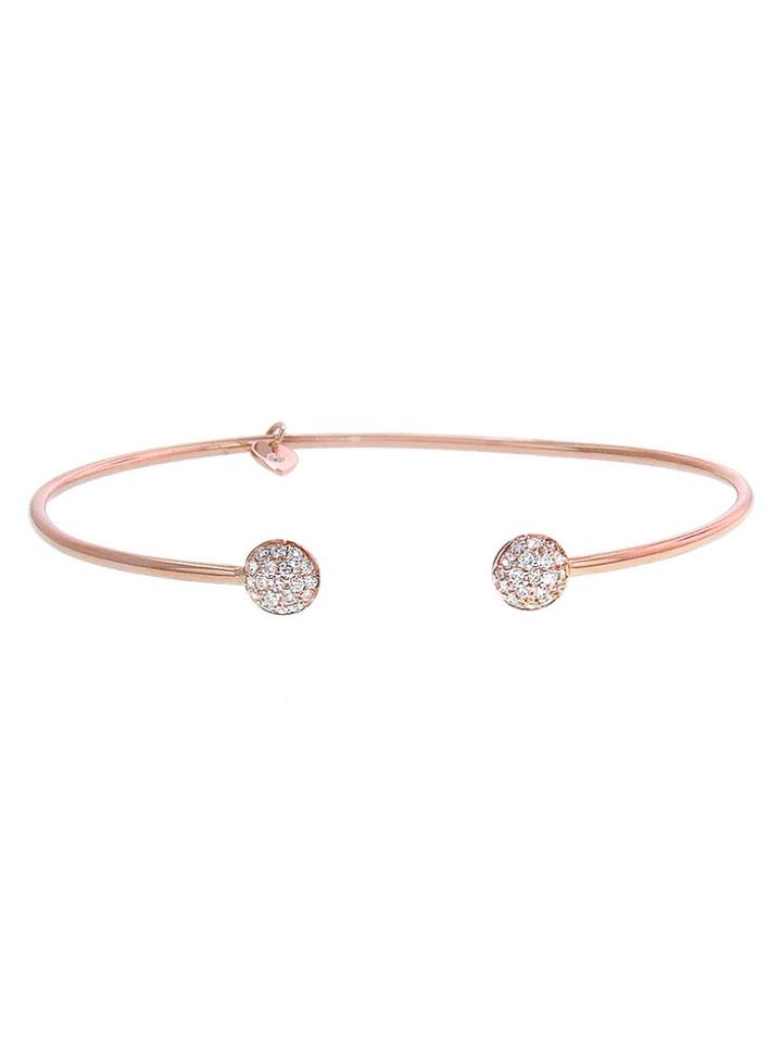 Jemma Wynne Pave Diamond Ball Bangle - Rose Gold