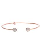 Jemma Wynne Pave Diamond Ball Bangle - Rose Gold