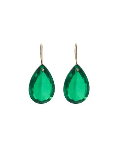 Bruml Emerald Doublet Teardrop Earrings