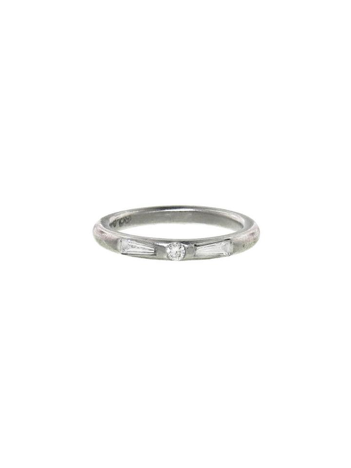 Cathy Waterman Baguette And Round Diamond Band
