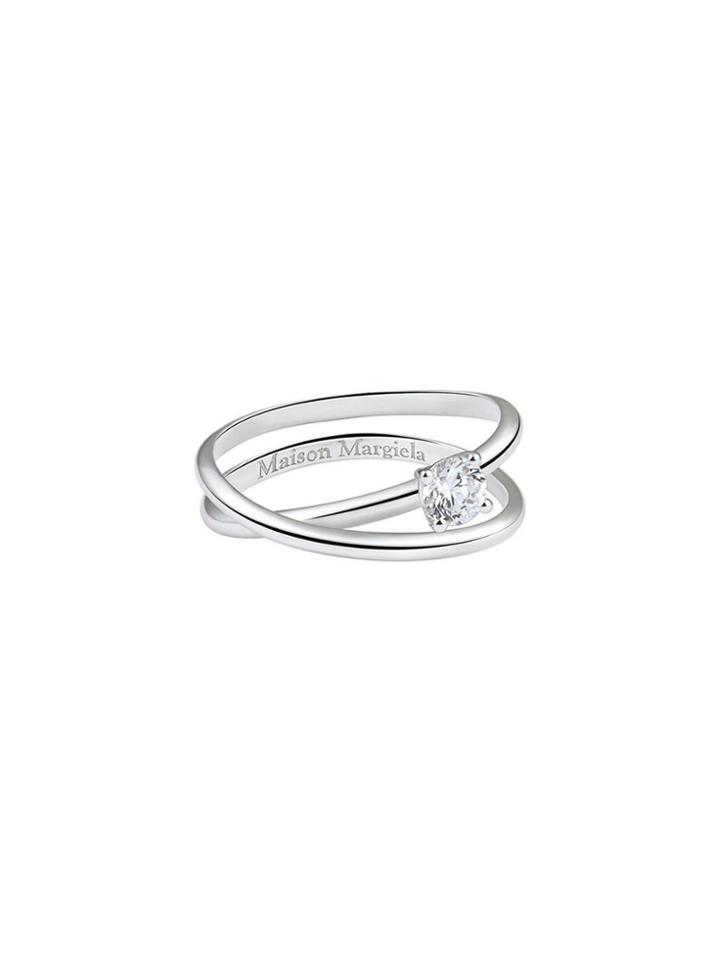 Maison Margiela Twisted Ring With Diamond Solitaire - 0.3 Carats