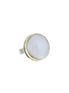 Jamie Joseph Round Rose Cut Rainbow Moonstone Ring