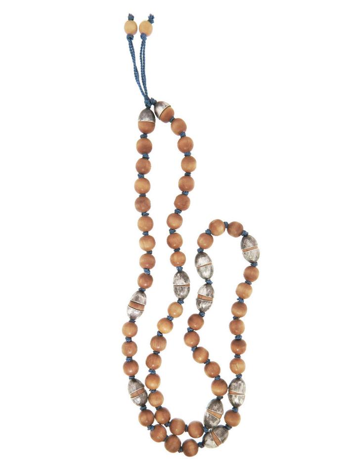 Ylang 23 Sandalwood And Brushed Sterling Silver Necklace