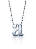 Alex Woo Lowercase 'a' Necklace - Sterling Silver