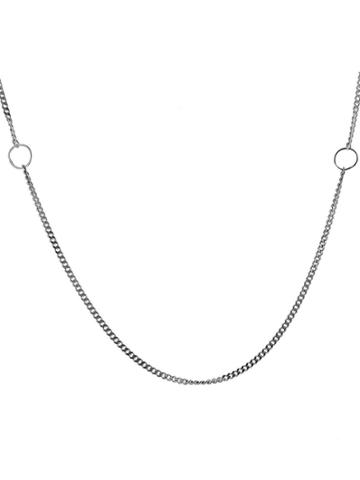 Jane Hollinger Long Chain Necklace In Silver
