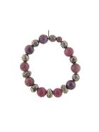 Catherine Michiels Pyrite And Ruby Beaded Bracelet