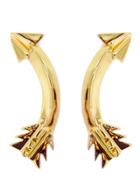 Jennifer Fisher Modern Curved Arrow Studs - Yellow Gold