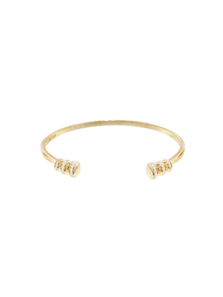 Ylang 23 Tori Open Cuff With Diamonds - Yellow Gold