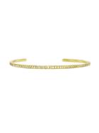 Jennifer Meyer Thin Cuff With Diamonds - Yellow Gold
