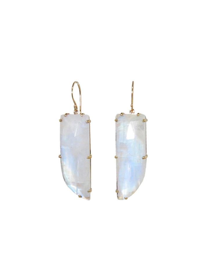 Jamie Joseph Asymmetrical Rainbow Moonstone Drop Earrings