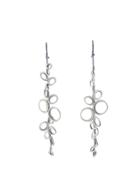 Ten Thousand Things Extra Long Dancing Bubbles Earrings In Sterling Silver