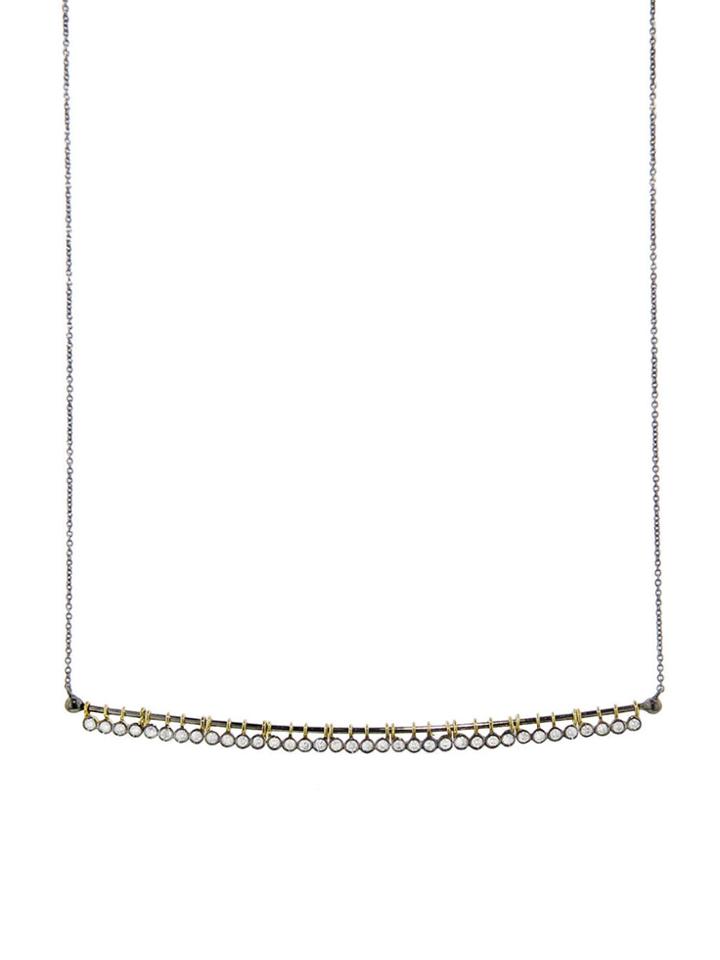 Yannis Sergakis Long Bezel Set Diamond Bar Charni?res Necklace