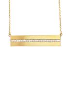 Jennifer Meyer Diamond Plate Necklace - Yellow Gold