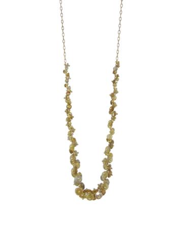 Ten Thousand Things Extra Long Colored Diamond Cluster Necklace - Yellow Gold