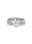 Cathy Waterman Small Wheat Band With Moghul Diamond Center - Platinum