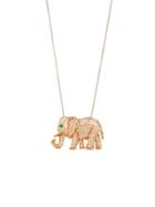 Jennifer Meyer Diamond Elephant Pendant - Rose Gold