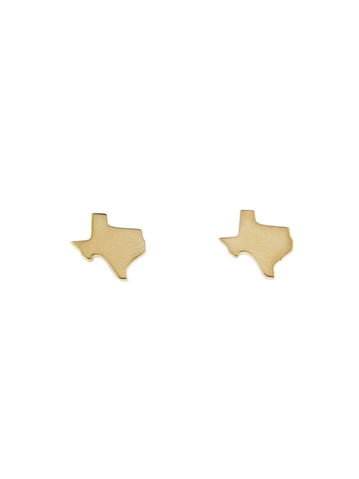 Finn Minor Obsessions State Of Texas Studs - Yellow Gold