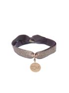 Perle De Lune Love Medal In Rose Gold - Lilac Elastic Bracelet