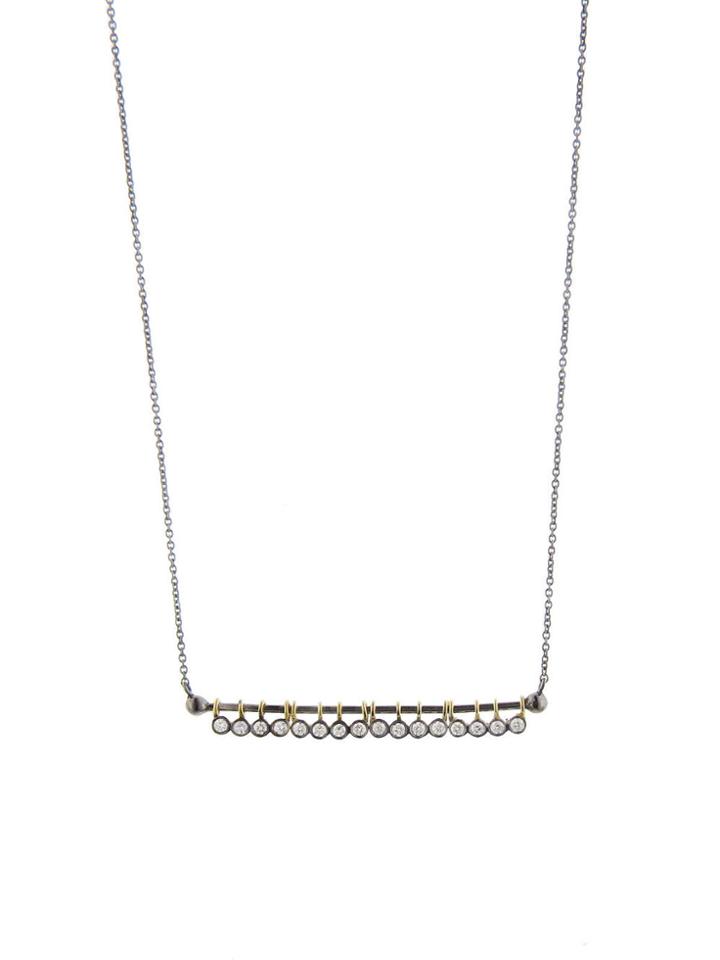 Yannis Sergakis Bezel Set Diamond Bar Charni?res Necklace