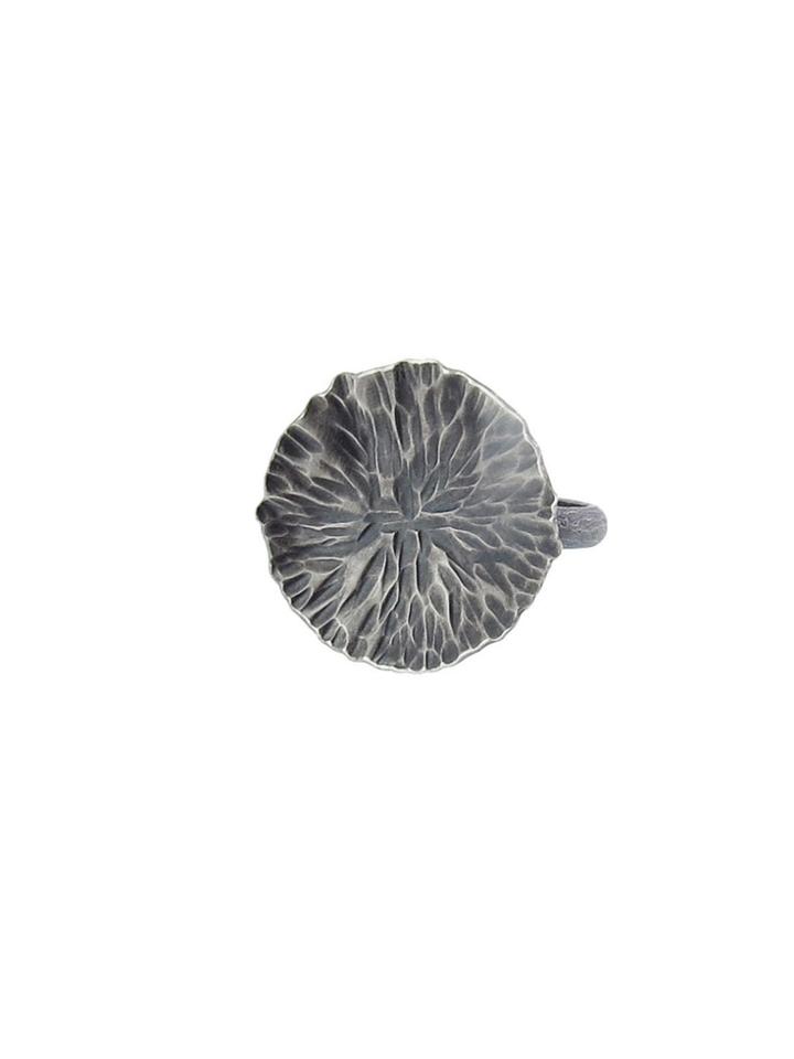 Himatsingka Large Peacock Ring - Oxidized Sterling Silver