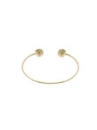 Deanna Hamro Diamond Double Geo Ball Cuff - Yellow Gold