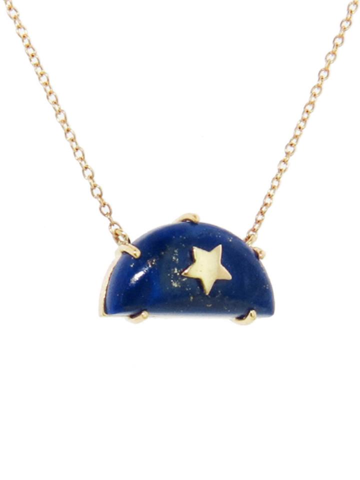 Andrea Fohrman Lapis Rainbow Necklace - Yellow Gold