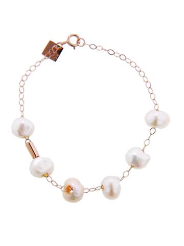 Ginette Ny Pearl And Straw Bracelet
