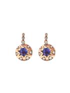 Ylang 23 Caged Tanzanite And Diamond Drop Earrings