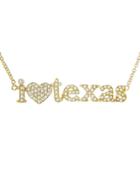Jennifer Meyer I<3 Texas Necklace With Diamonds - Yellow Gold