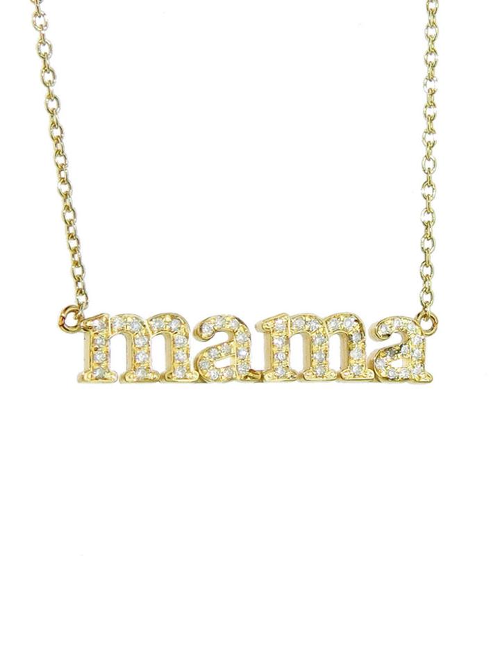 Jennifer Meyer Diamond Mama Necklace - Yellow Gold