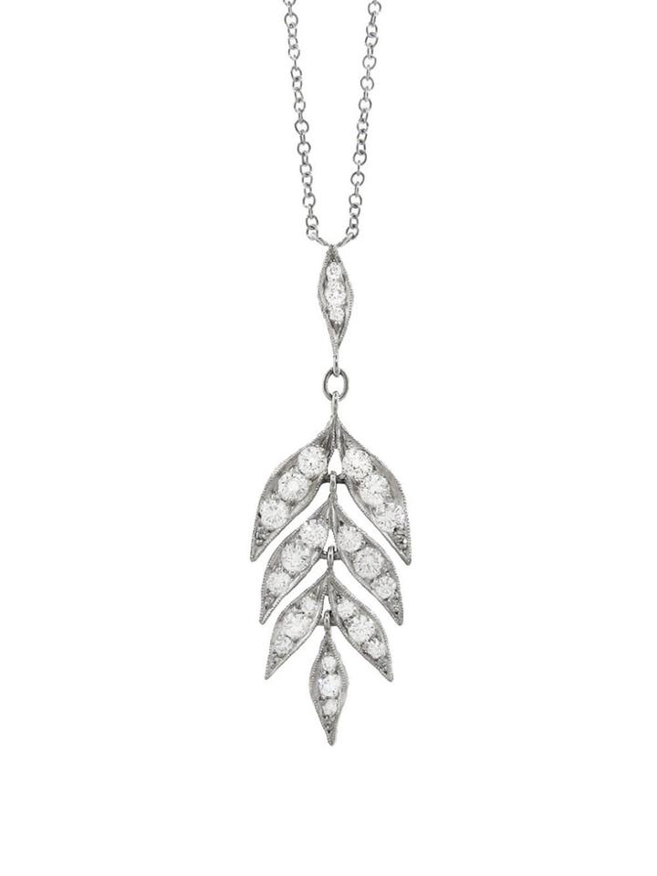 Cathy Waterman Falling Leaves Necklace - Platinum