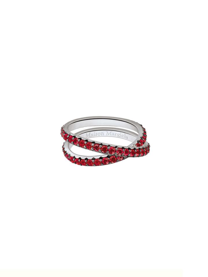 Maison Margiela Anamorphose Twisted Ruby Ring
