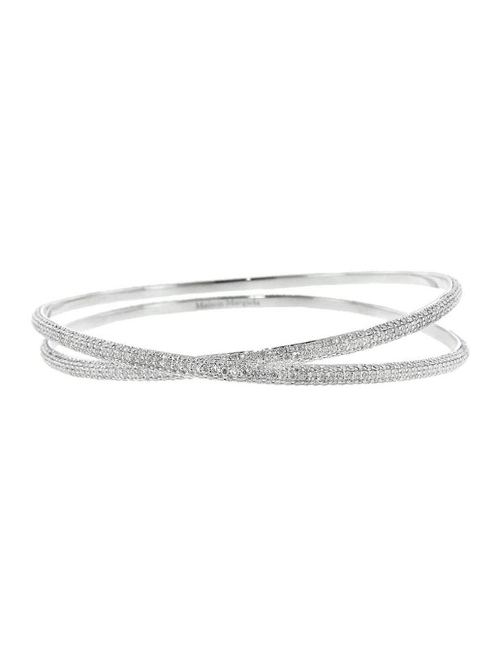 Maison Margiela Anamorphose Full-pav? Diamond Twisted Bracelet