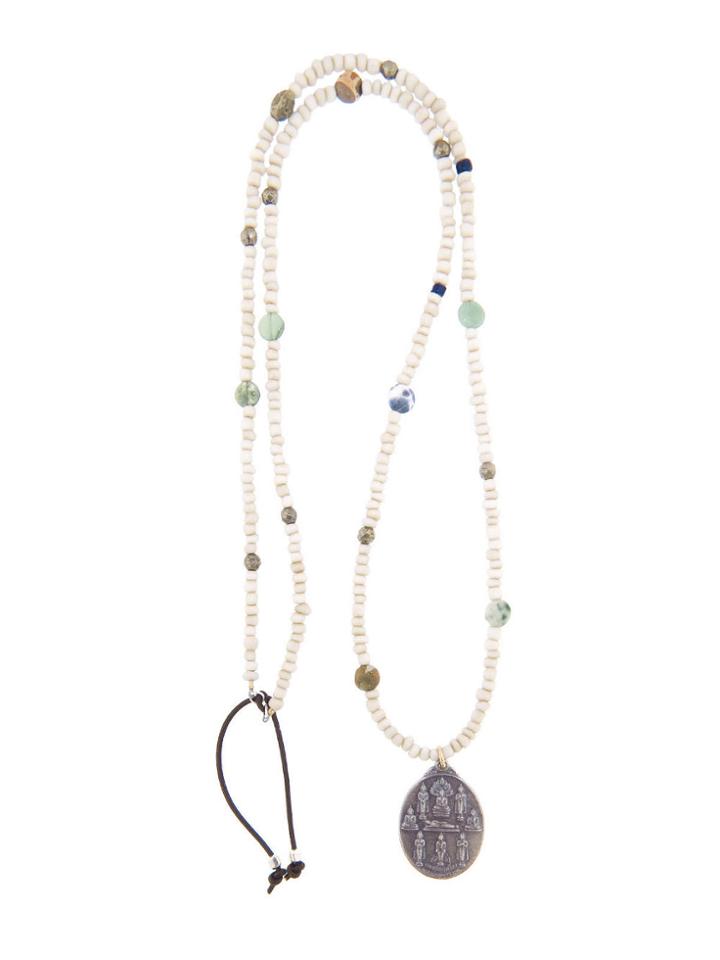 Catherine Michiels Shanti Pendant With Bone Rondelle Beads