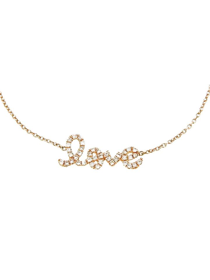 Sydney Evan Love Bracelet With Diamonds In Rose Gold