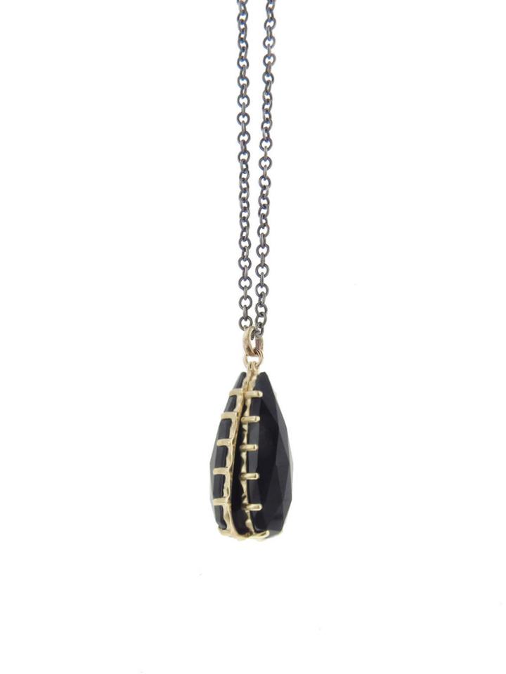 Jamie Joseph Black Onyx Teardrop Locket Necklace