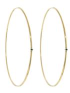 Jennifer Meyer Large Designer Hoops With Sapphires - Yellow Gold