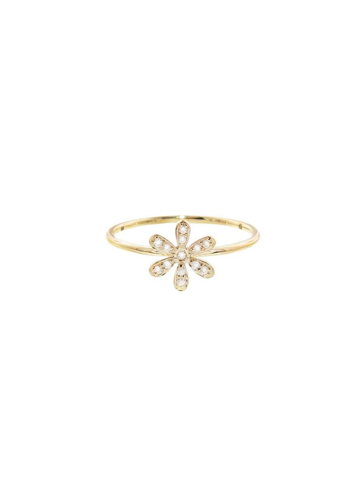 Sydney Evan Daisy Ring With Diamonds